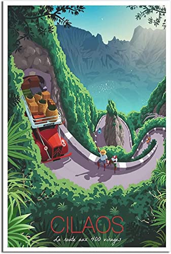 Affiche Réunion Cilaos poster rétro pour raviver vos souvenirs de voyage