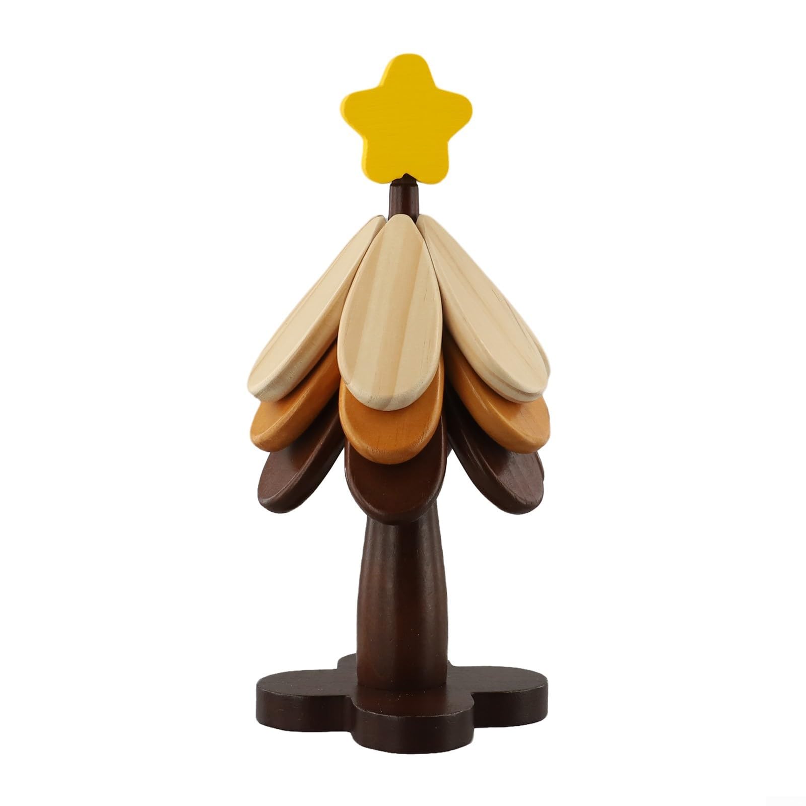 Dessous de verre en bois naturel pour plats chauds (jaune)
