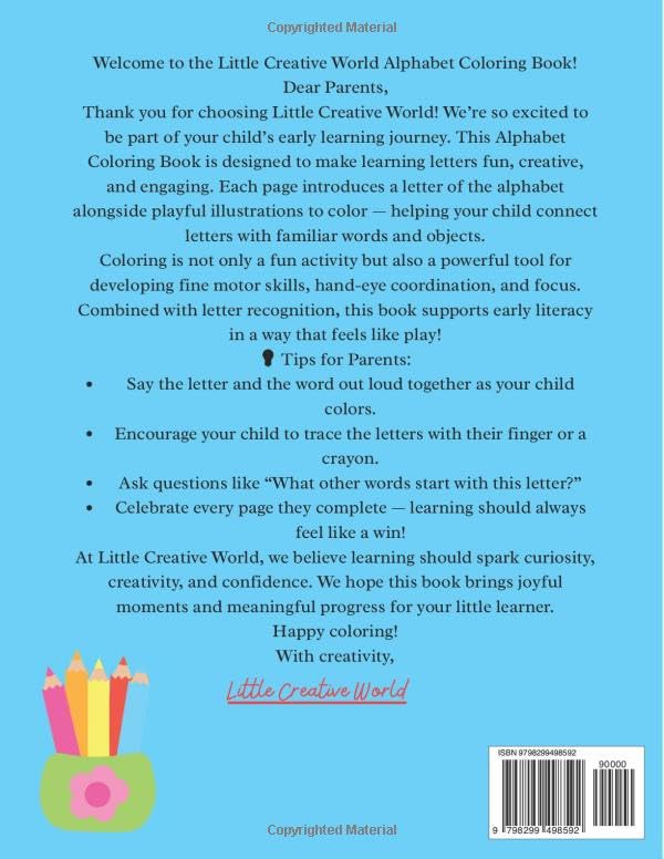 Kids Creativity: Kids Coloring Book For Alphabet Learning: Coloring is not only fun activity but also a powerful tool for developing kids image 3