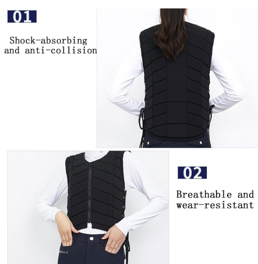 Luminexia Chaleco Protector Ecuestre Unisex Adultos Niño,Chaleco de Equitación Ajustable,Chaleco para Montar a Caballo Equitación,Equipo de Protección,para Hombres,Mujeres,Jóvenes,Niñas