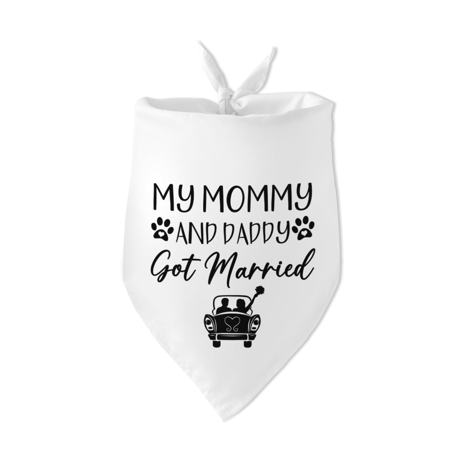 My Mommy and Daddy Got Married Dog Bandana Funny White Wedding Engagement Dog Bandana Engagement Wedding Announcement Photo Prop Accessories for Dog