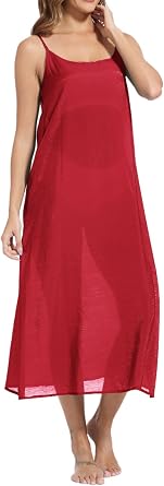 Womens Cotton Silk Long Slip Dress Camisoles Full Slips For Under Dress Nightgowns Camis Dress Petticoat