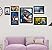 Paper Plane Design Individual Photo Frames,Wall Hanging (10x12 inches, 6x10 inches, 6x8 inches, 4x6 inches, Set of 6),Black