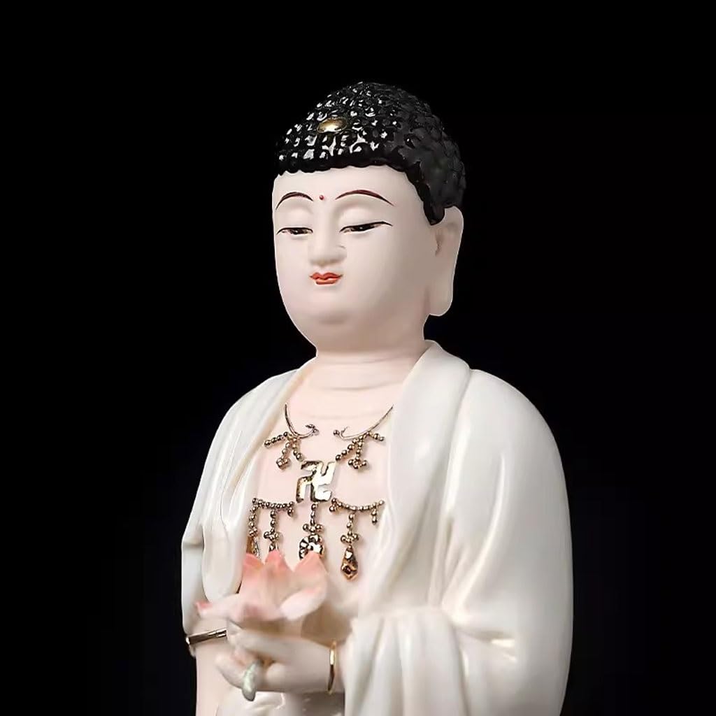 Posąg Buddy do wnętrz Domowy Stojący Ceramiczny Posąg Buddy Ozdoby Biuro Salon Zen Ozdoby Dekoracyjne Ozdoby Medytująca Figurka Buddy Rzeźba