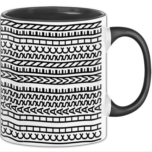 Ich Hasse Menschen Tasse Lustiges Geschenk Allover-Print Quer Lesen (Schwarz)