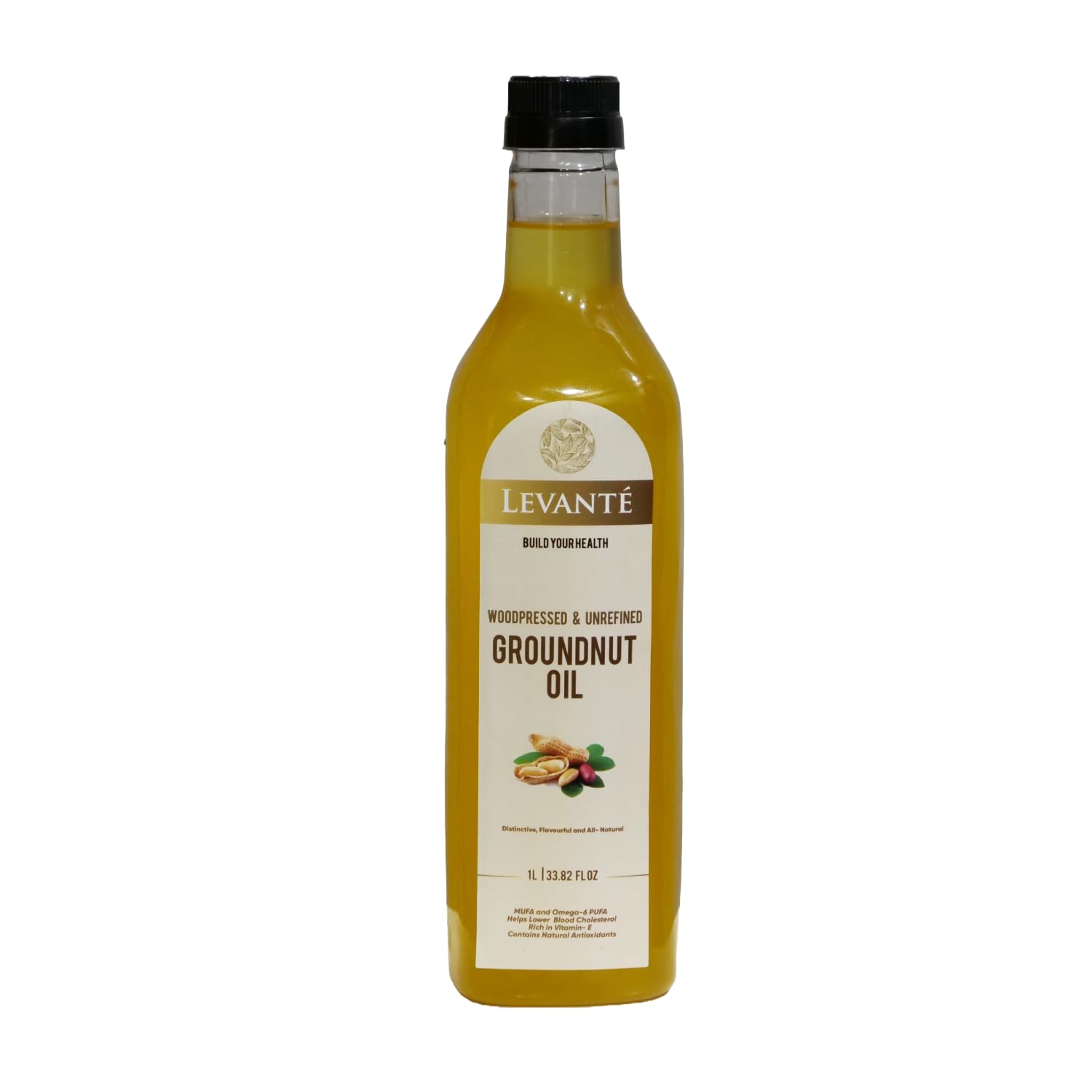 Levante Wood Pressed Groundnut Peanuts Oil - 500 ml | Kolhu/Kacchi Ghani/Chekku | Peanut Oil | Natural | Chemical-Free | Cold Pressed Groundnut Oil for Cooking (B0CZP3V1WP) Amazon Price History, Amazon Price Tracker
