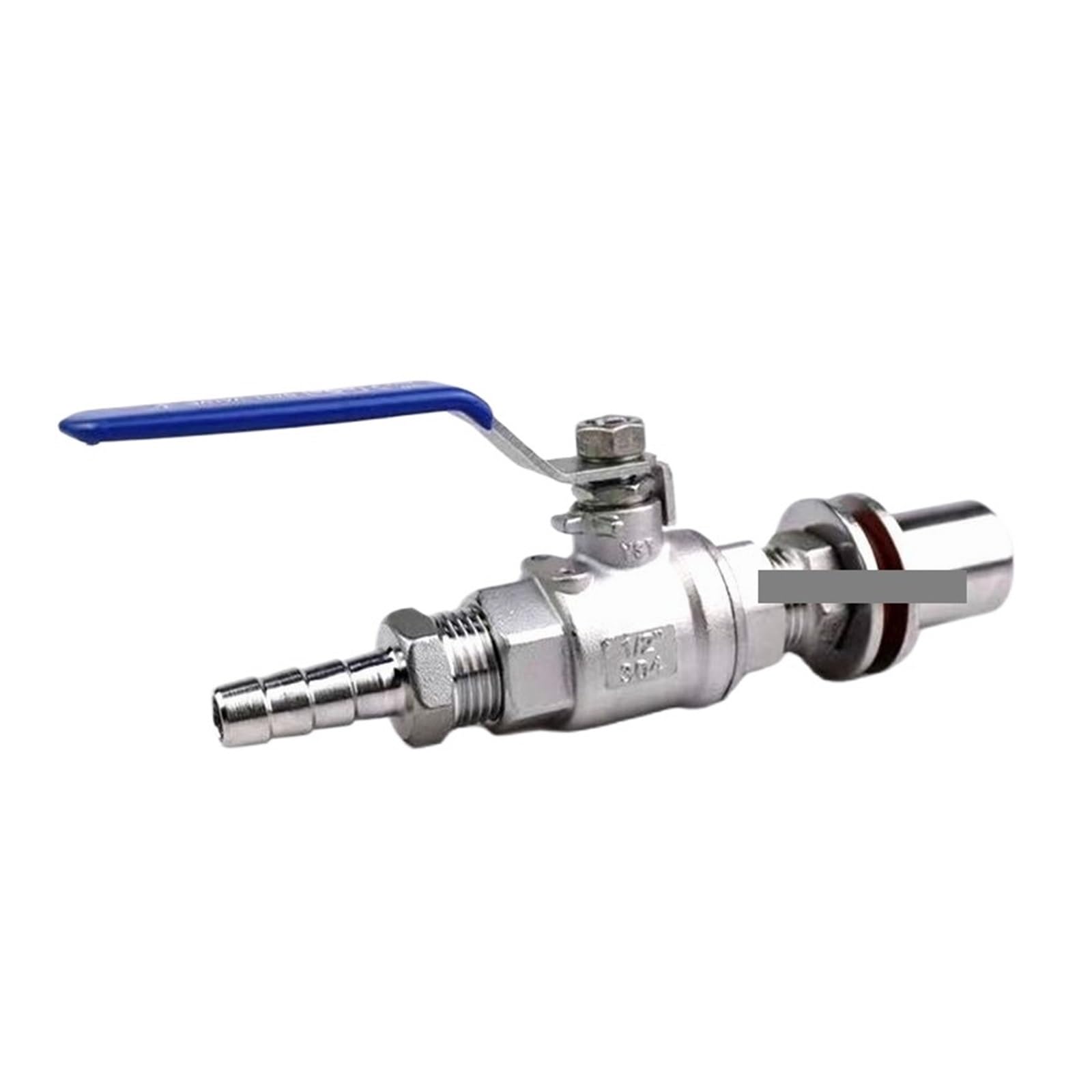 Shftqxslat One Color 1Pc Beer Ball Valve,1/2" Bsp Weldless Bulkhead Fitting With 10Mm, Full Port Ss Brewing Valve