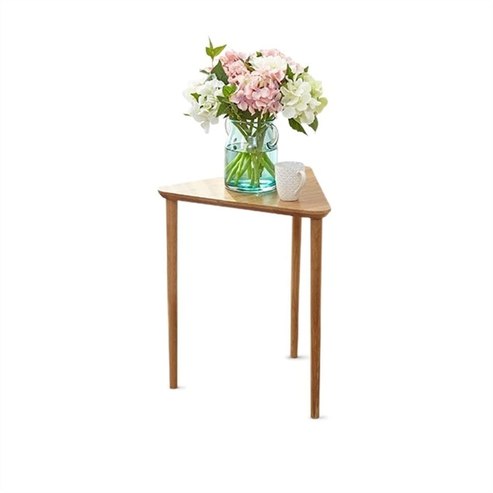 Table d'appoint triangle d'angle en bois moderne petite table basse de chambre