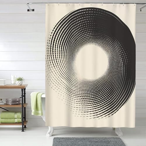 Rideau de douche imperméable en polyester géométrique à 12 crochets - 8