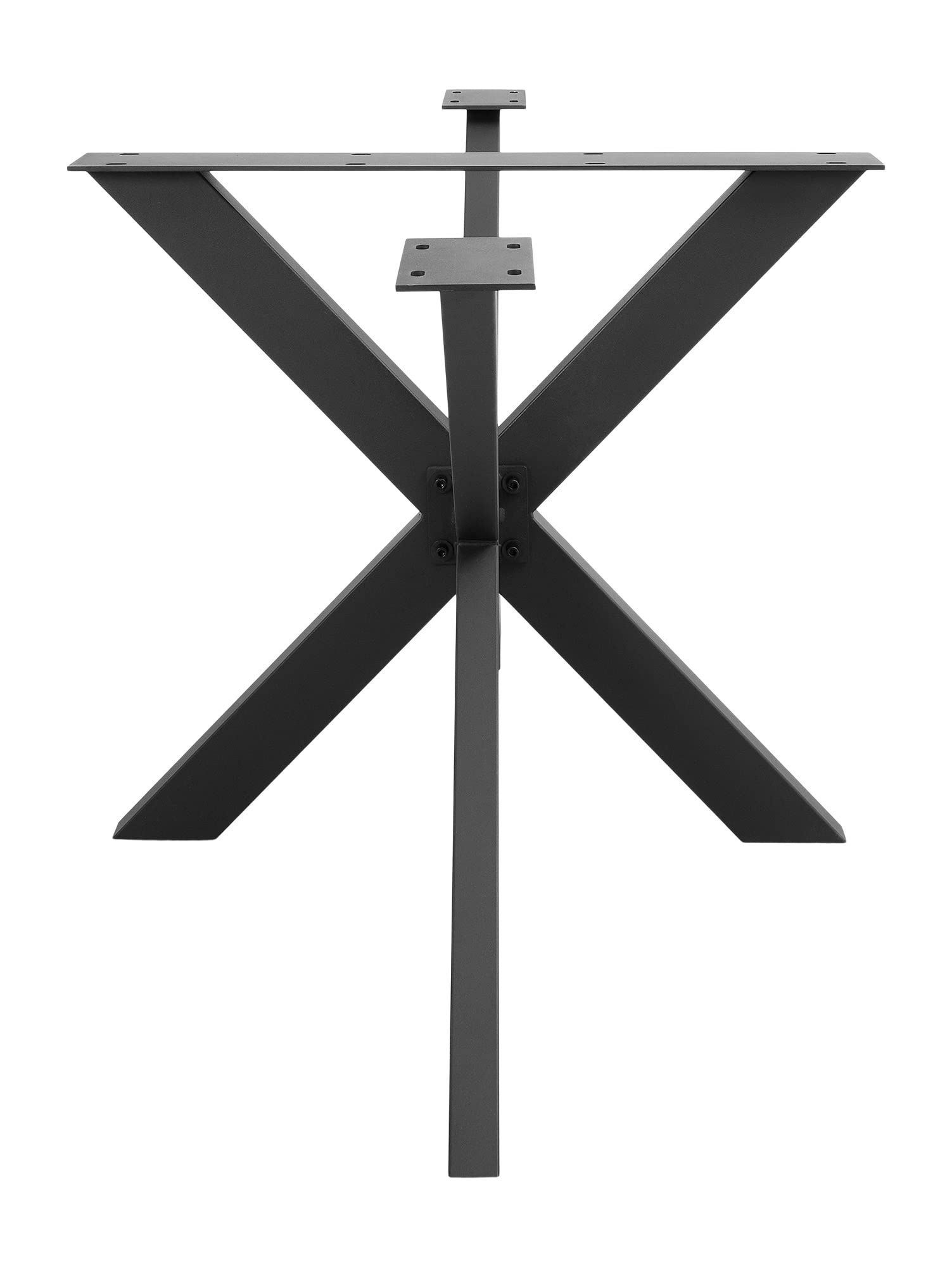 HOLZWERK24 Spider Tischgestell SPK 105 S Kreuz X Design Tischgestell Stahl schwarz