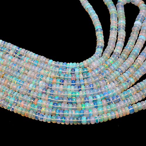 Opale de feu Welo éthiopienne naturelle perles rondelles 5mm 8mm fil de pierres précieuses