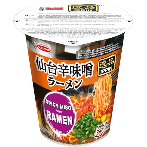 ACECOOK - Fideos Instantáneos Ippin Miso Picante - (1 x 73 g)