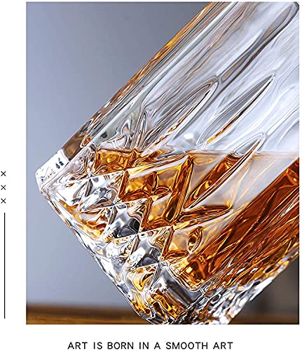 Image of WEZOSHINET 1 Litre Whiskey Bottle Decanter for Whisky Scotch, Liquor, Vodka, Wine or Bourbon | Irish Cut | Food Grade Bpa Free | Airtight Cap with Silicon Grip (1000 ML Wine Decanter) - Glass