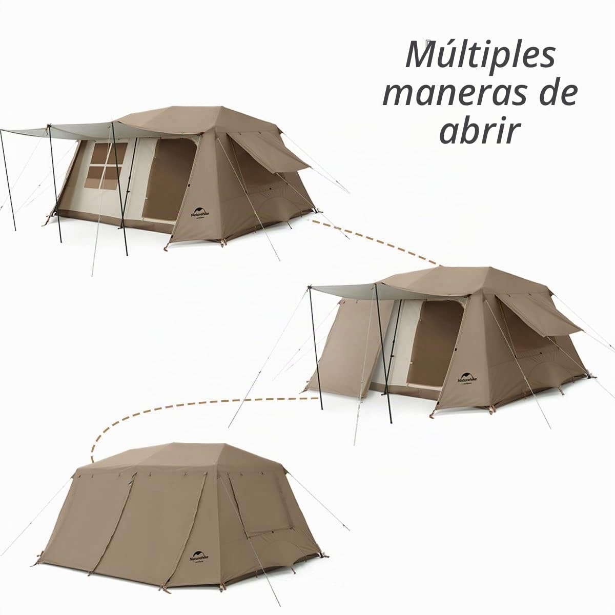 Naturehike Tienda de Campaña 4-6 Personas 13㎡ con Lona de Tienda Tienda de Campaña Familiar Tienda Pop Up para 4-6 Personas Tienda Cabina