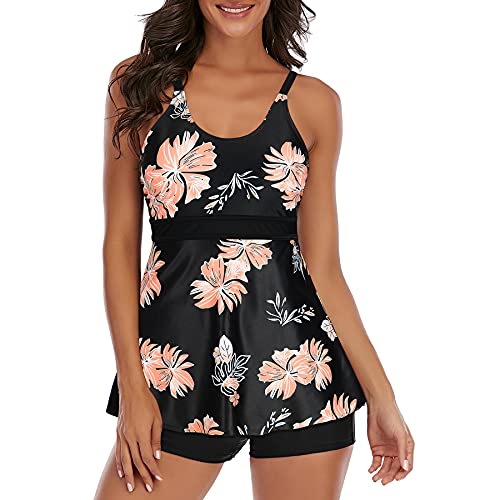 Tankini Sets for Women UK, Plus Size Swimwear for Women, Women's Tankinis, Tummy Control Swimming Costume with Shorts, Pink Daisy, 3XL Tankini Sets for Women UK, Plus Size Swimwear for Women, Women's Tankinis, Tummy Control Swimming Costume with Shorts, Pink Daisy, 3XL