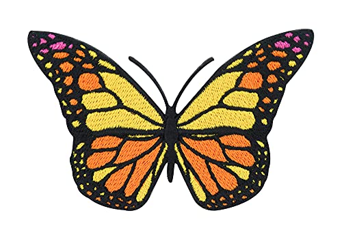 Travaux Manuels Créatifs 24 Écussons Brodés Papillon Organza | 4.3x5cm, Multicolores | Pour Couture Et Décoration Textile