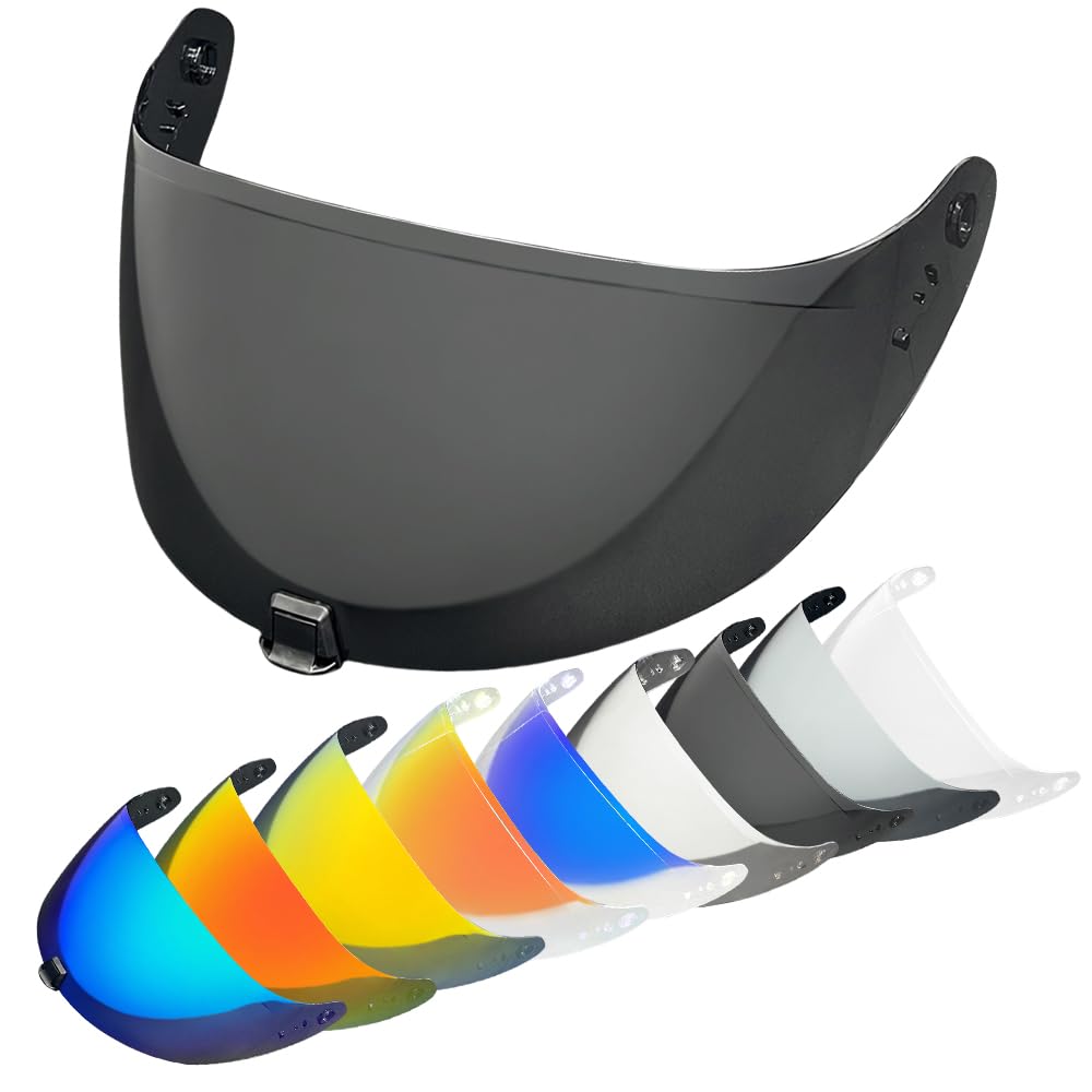 YMTSGEQ Helmet Visor For R420/R330.Replacement Motorcycle Helmet Shield Compatible with R420/R330 (Deep Black)