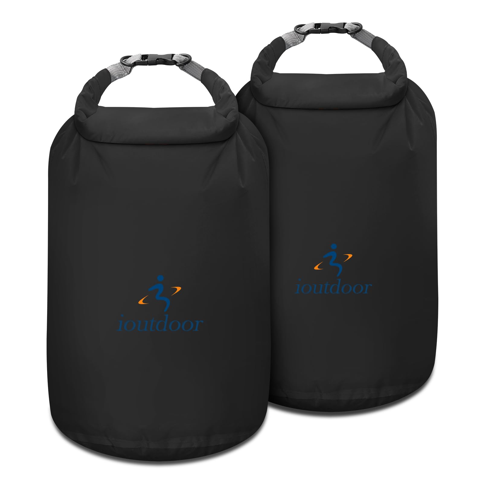 ioutdoor Dry Bag Set,2L/5L/10L/20L Waterproof Dry Bags Lightweight Dry Sacks Set Waterproof Canoe Bags for Rafting Hiking Camping Travel Fishing Boating(Black 20L+20L)