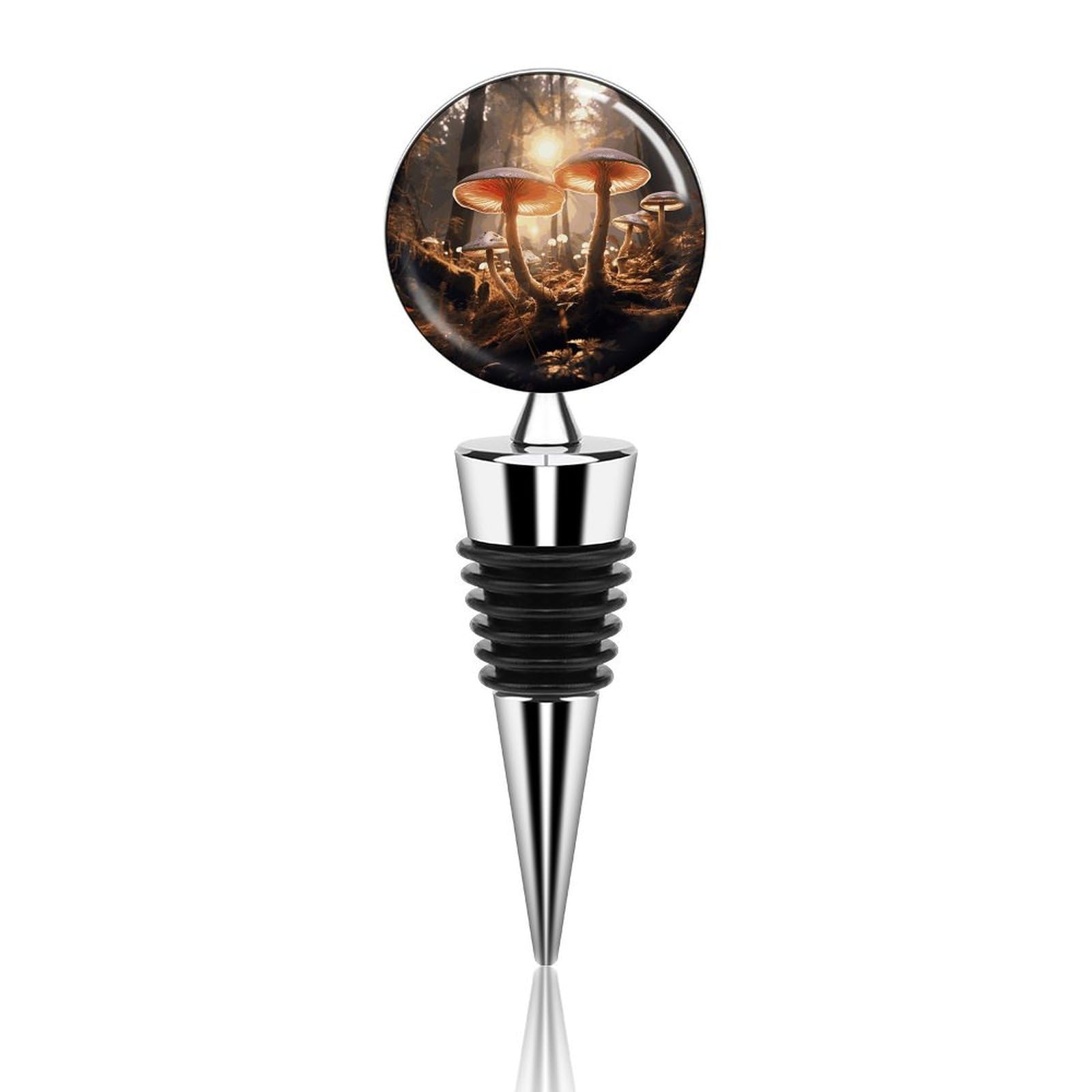 Bouchon de bouteille de vin en alliage de zinc et silicone en forme de champignon pour bar