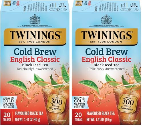 Image of Twinings English Classic Cold Brew Tea Bags, 20 Count (Pack of 2)