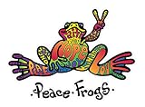 Hope Peace Frogs Vinyl Sticker Decal