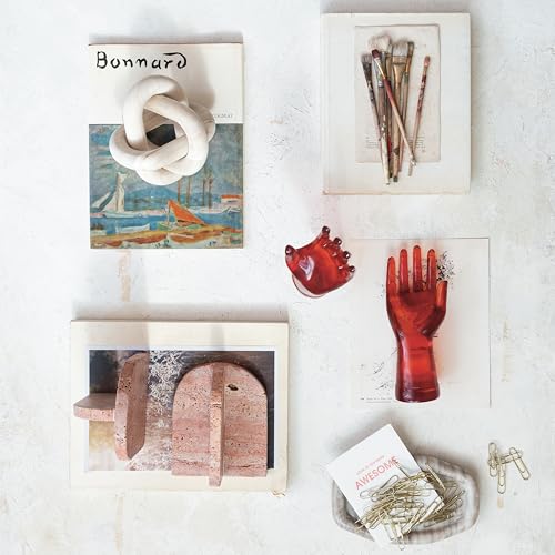 Serre-livres travertin rouge Bloomingville objet design luxe - 4