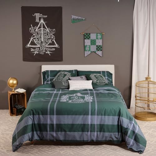 BELUM | Funda nórdica Harry Potter, Funda nórdica con Botones 100% algodón Modelo Classic Slytherin para Cama de 150/160 (240x220 cm)