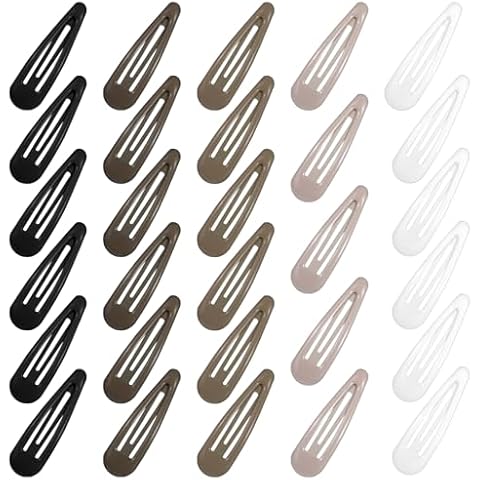 30Pcs Bremorou Colourful Snap Hair Clips Cover