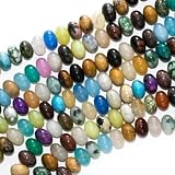 Gemstone Bead Mix 8mm Rondelle Beads 15 Inch Strand