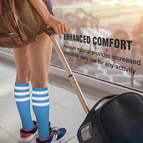 Image of NEWZILL Medical Compression Socks for Women & Men, 20-30 mmHg Knee-High Support for Circulation, All-Day Comfort for Work Travel Running Cycling and Fitness