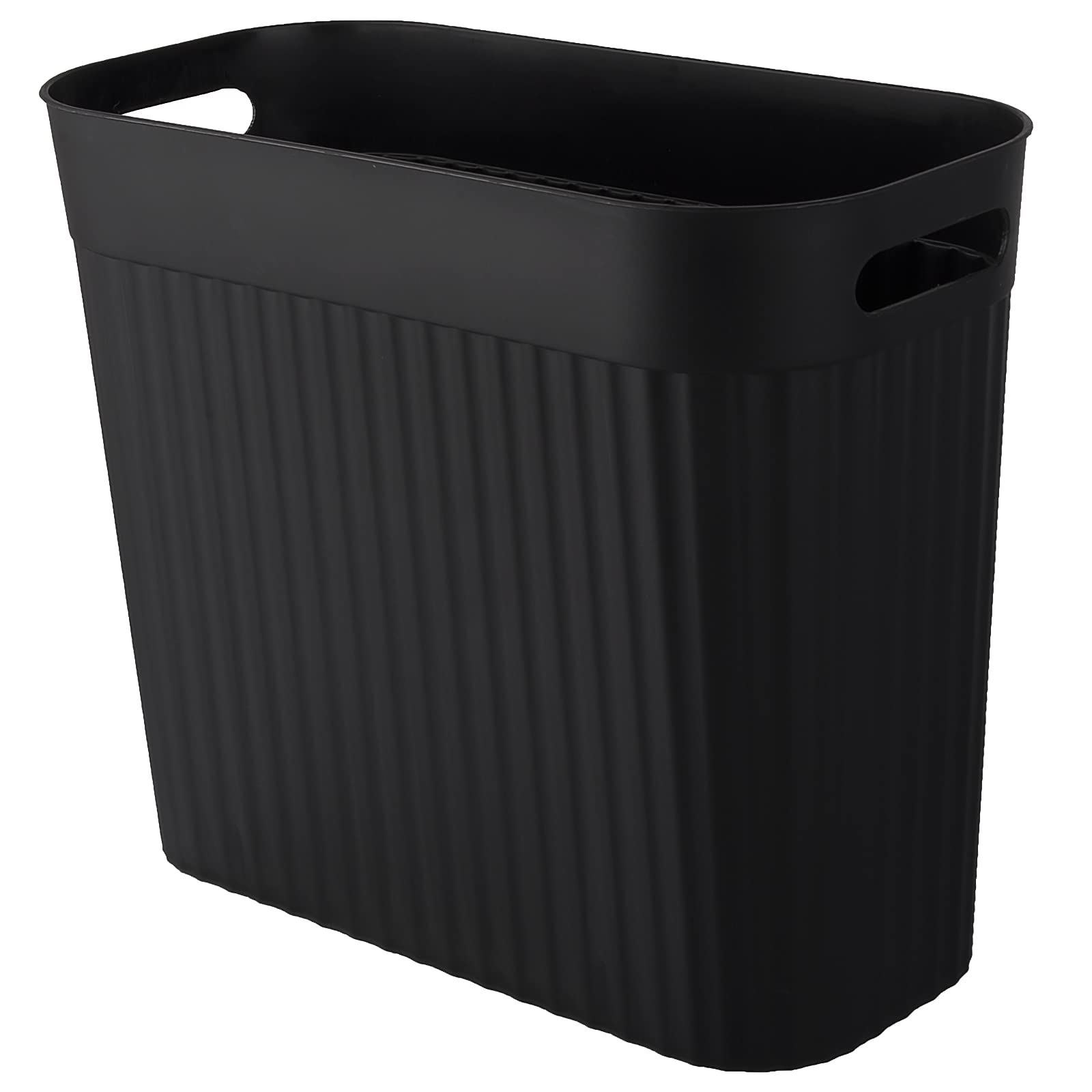 Buy Bathroom Small Trash Can Plastic Slim Waste Basket with Handles 3.