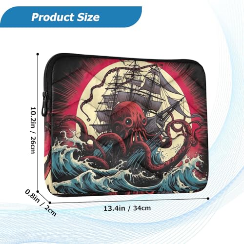 Funda para portátil Ocean Boat Octopus 13-14 pulgadas miniatura 3