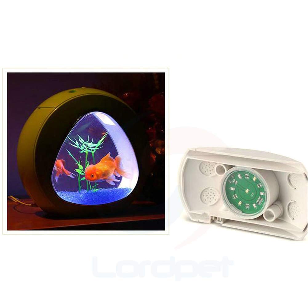 KHTO Aquarium 6L 110V-240V de système de réservoir de Nano de Filtre de système d'éclairage de Filtre d'intégration de l'écologie Fish Tank LED