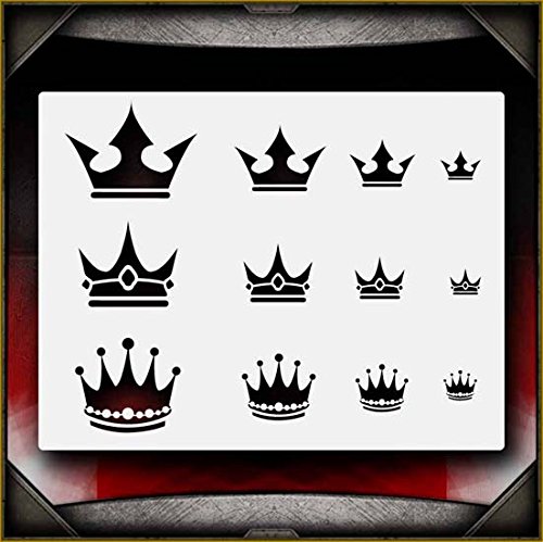 Crowns 1 AirSick Airbrush Stencil Template
