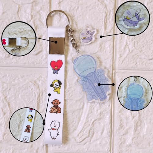 Image of Acrylic Army Bomb Keychain with White Tag | Purple Army Key Holder |Kpop Lightstick