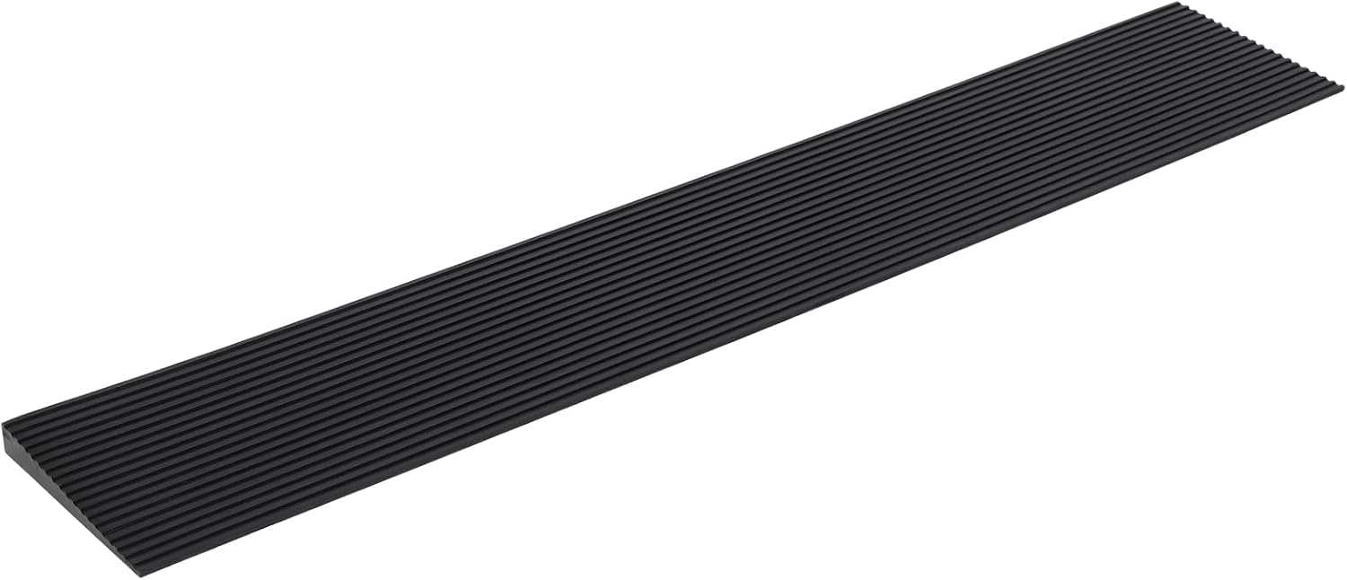 Rampa de umbral de 2,5 cm de inclinación de Goma Antideslizante para Puertas, calzadas, baños, pedestales elevados para sillas de Ruedas, Scooters, andadores y sillas de Ruedas (2,5cm elevar)