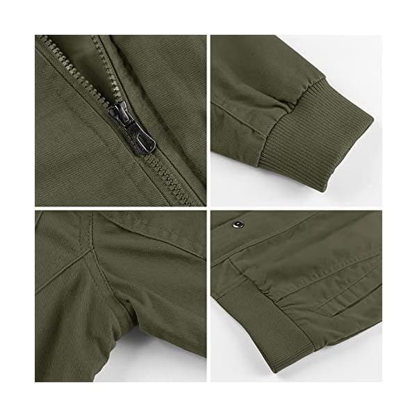 HIJEWE Men Military Jacket Casual Cotton Utility Coat Spring Falls Durable Army Cargo Bomber Stand Collar Multi-Pocket Jacket - Image 6
