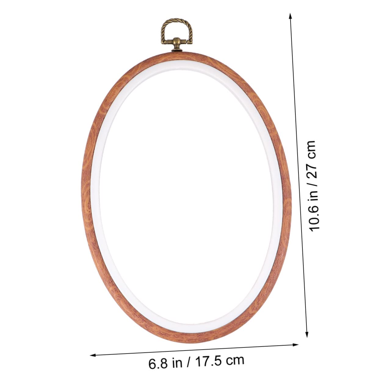 Bastidor de Bordado DIY Elíptico 3 Piezas 18x25cm para Principiantes