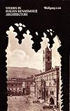 Studies in Italian Renaissance Architecture