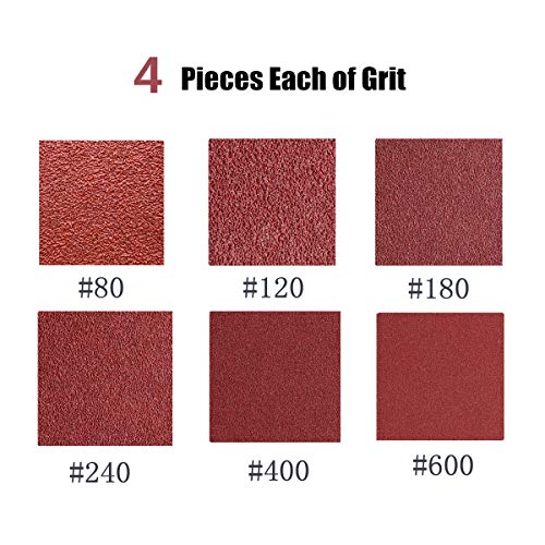 1x42 sanding belts aluminum oxide sander belts sand paper replacement 80 120 180 240 400 600 grits24 pack1x42 inch