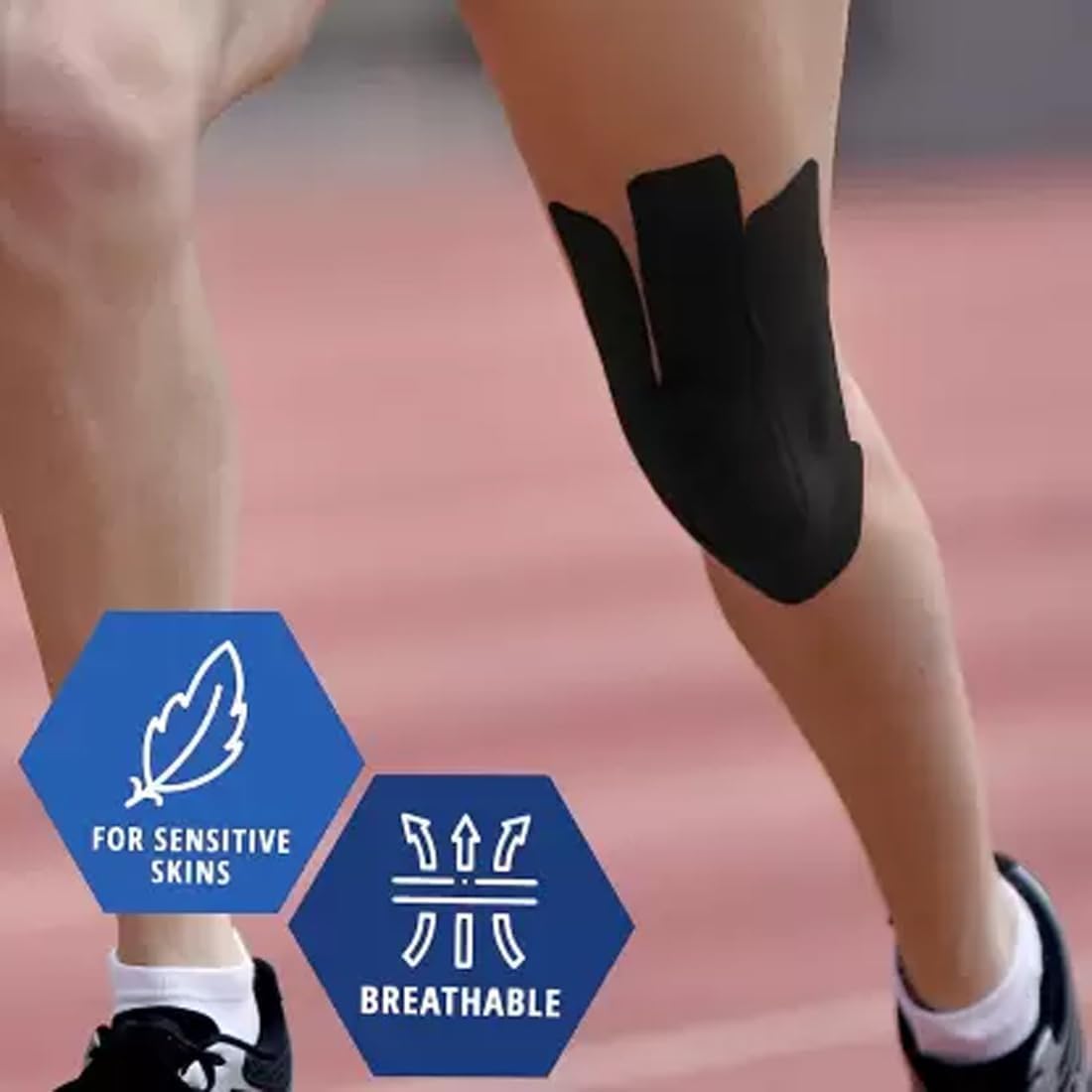 Beflix® Kinesiology Tape for Physiotherapy, Sports Injury, Pain Relief Muscle Tape, for Shoulder, Wings, Arms, Ankle K Taping Waterproof Athletic Tape for Pain Support (5 m X 5 cm) (Black) - Image 2 thumbnail