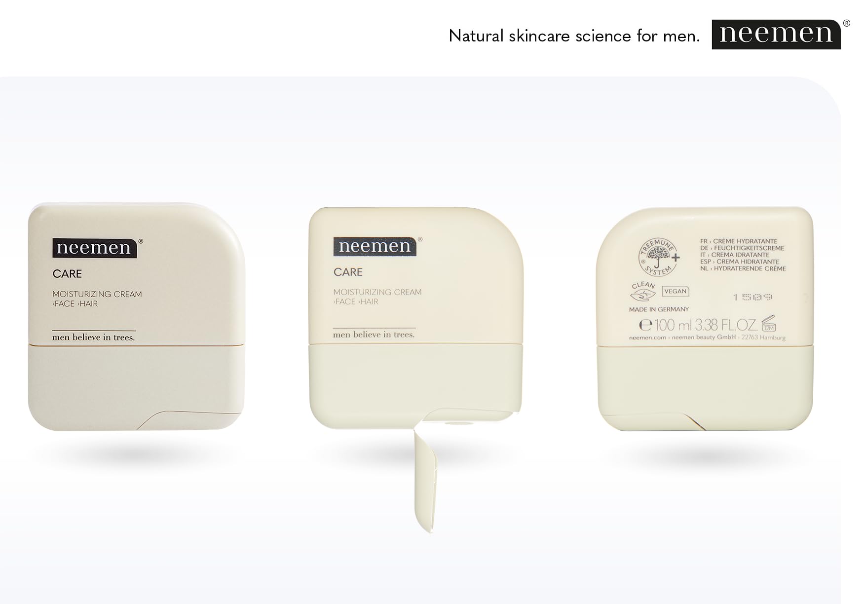 neemen Care moisturising cream developed for men, provides a soft skin feeling and protects against environmental influences - Image 3