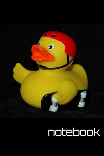 Notebook: Funny Skateboarding Rubber Duck Homework Book Notepad Notebook Composition and Journal Gratitude Diary Gift