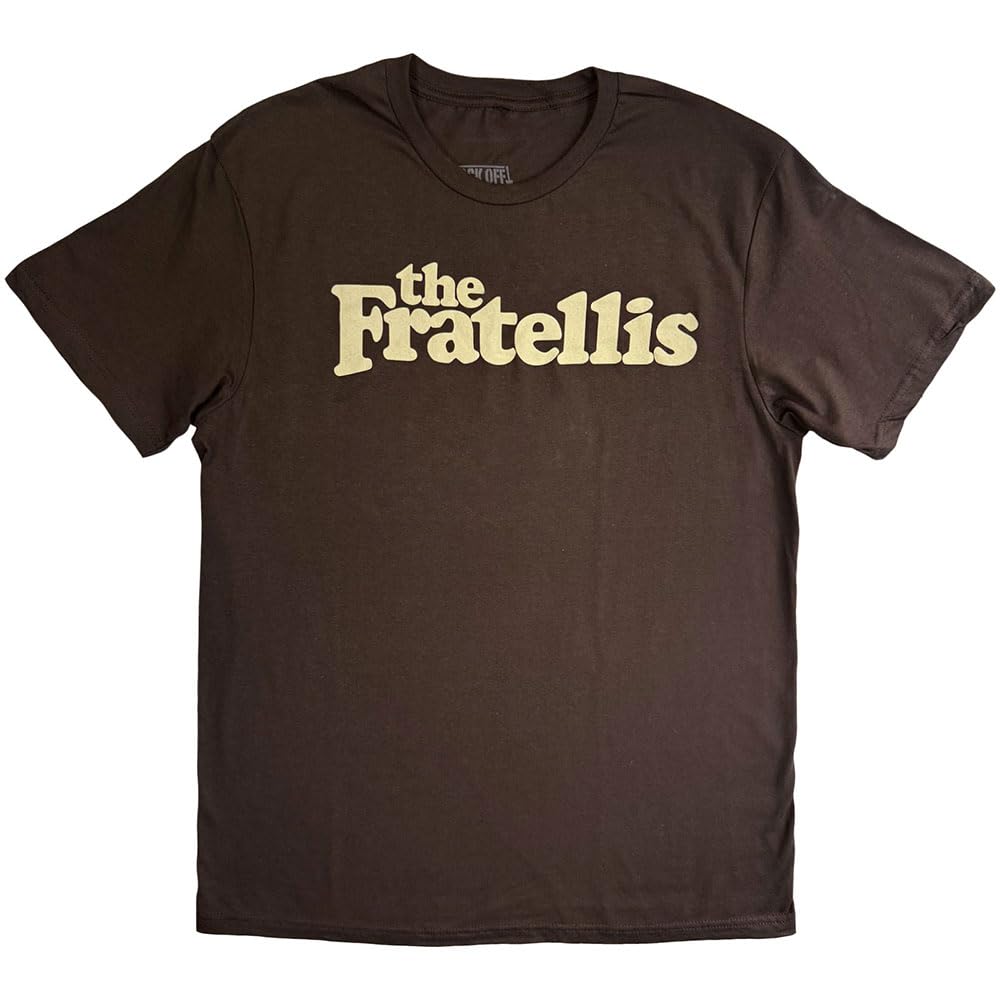 Rock Off officially licensed products The Fratellis Classic Logo T Shirt XL Brown
