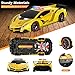 Febyhim Remote Control Car, 2.4Ghz Transform RC Cars, 1:18 Scale Police Car Toy with Flashing Light, One Button Transformation,360 Degree Rotating Drifting Toys for Boys Age 4-7