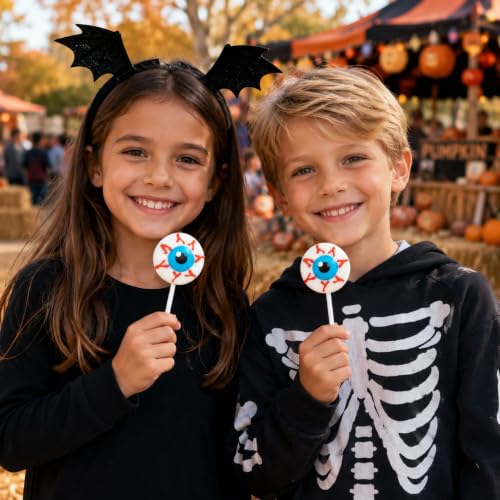 Fruidles 24-Count Halloween Eyeball Lollipops Candy, Trick-Or-Treat Party Bag Fillers, Party Favor (24-Pack) - image 5