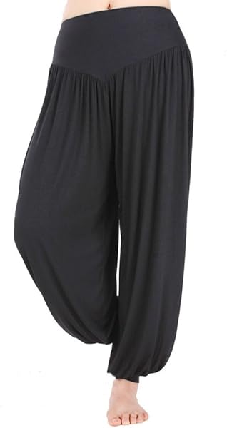 Hoerev Super Soft Spandex Modal Harem Yoga Pilates Pants