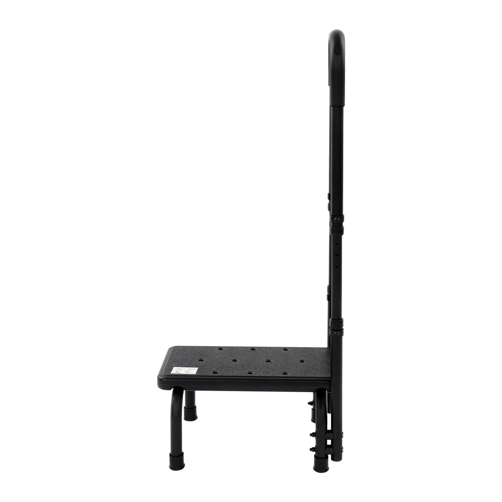 Sgabello con maniglia, regolabile in altezza a 5 marce, scaletta con pedana antiscivolo, base per vasca da bagno per anziani, adulti e bambini in cucina, vasca da bagno, letto (bianco)