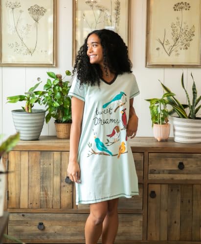 Image of Lazy One Women's Novelty Nightshirt - Funny Cotton Nightgown, Cute V-neck Sleep Shirts, Women's Sleepwear