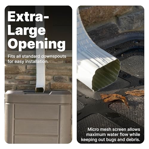 Image of Step2 Lakewood Rain Barrel with Stand, Outdoor Water Conservation Container, Holds 60 Gallons, Brown